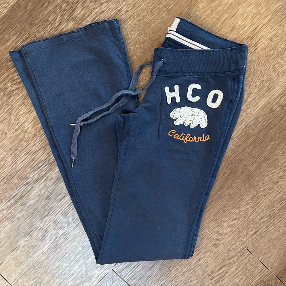 Hollister Navy Drawstring Sweat Pants Size Small